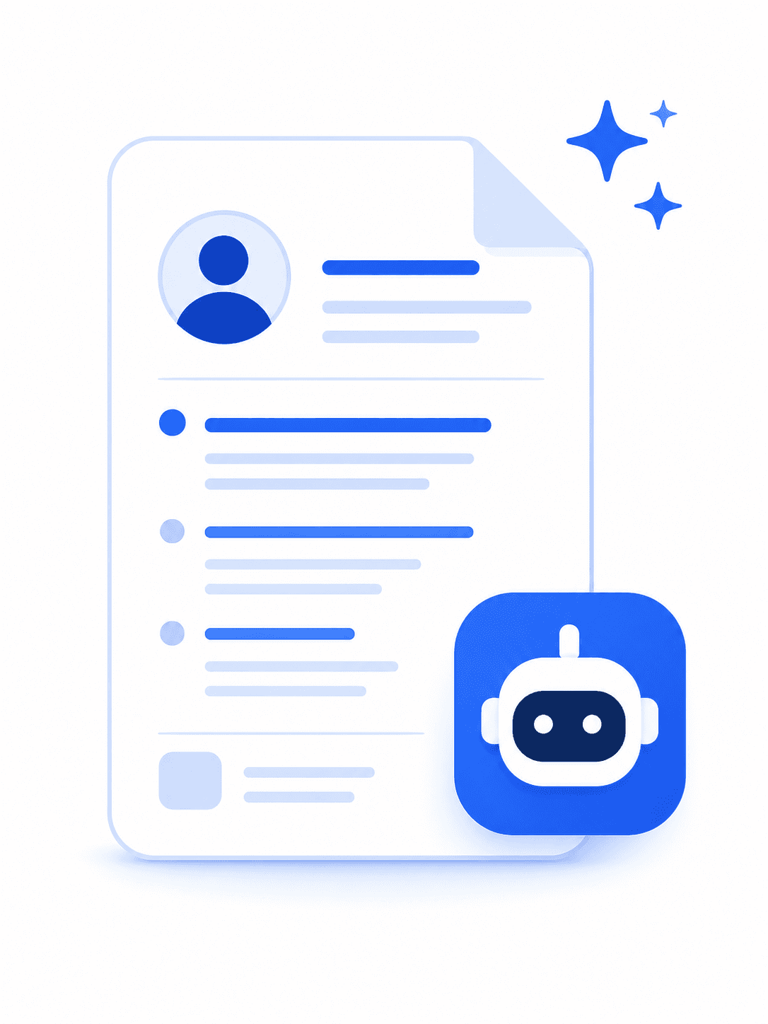 AI-assisted resume document illustration